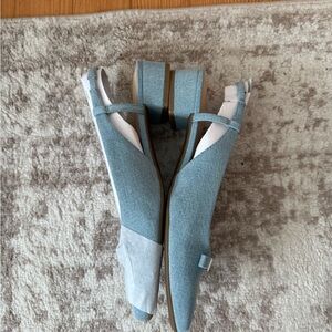 Bandolino Blue Ballet Flats with Metal Accent